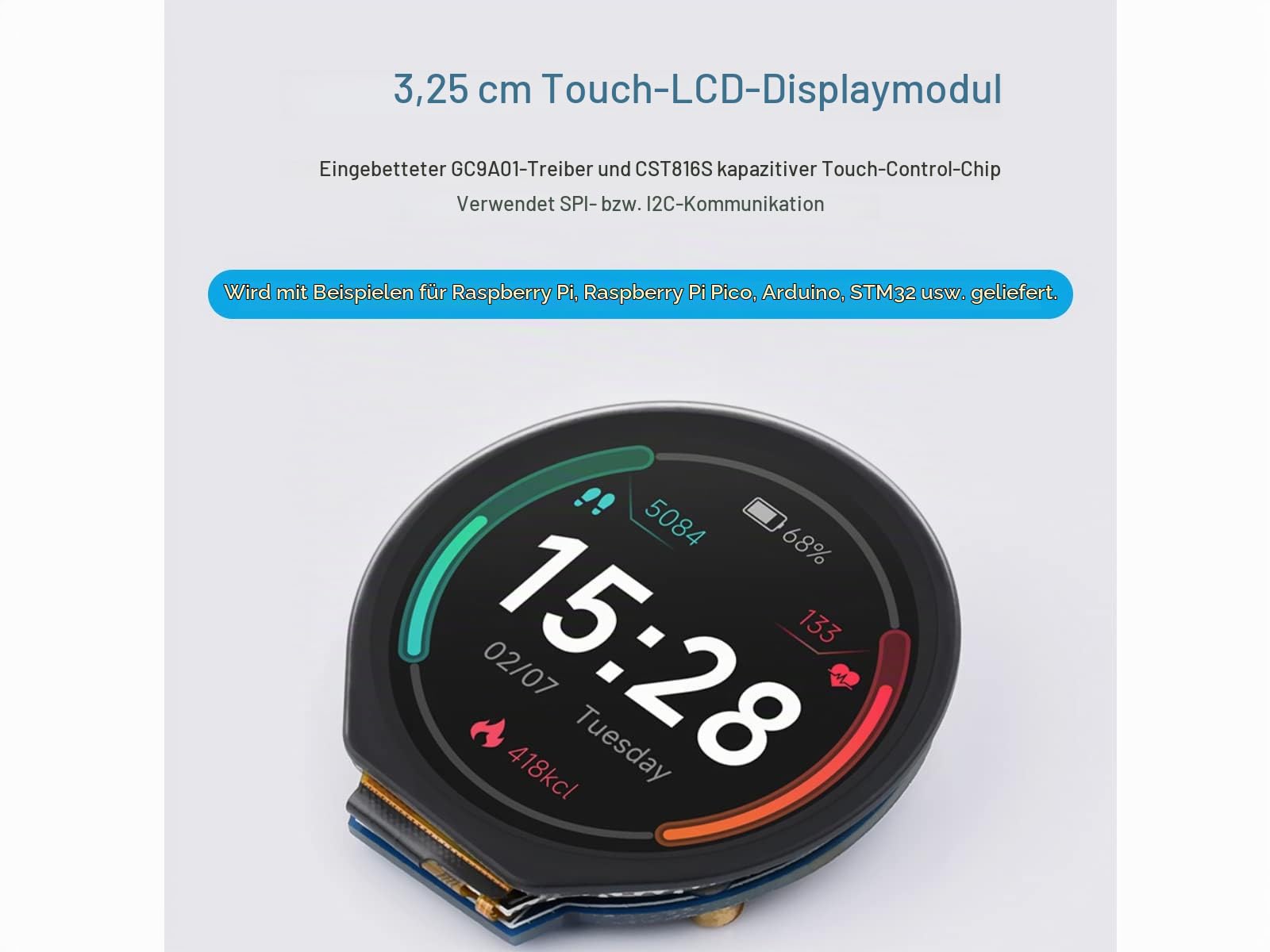 waveshare-1-28-zoll-rundes-touch-lcd-display-modul-240x240-ips-spi-i2c-f-r-raspb image 3