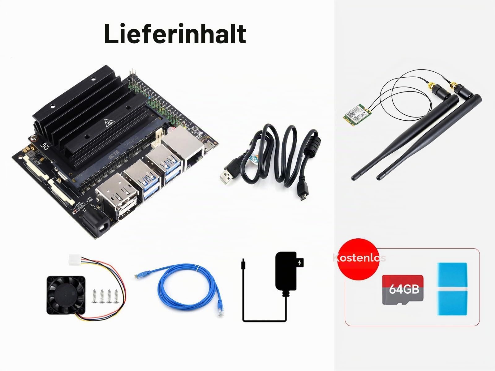 waveshare-jetson-nano-4gb-entwicklungs-kit-mit-tr-gerboard-heatsink-und-zubeh-r image 2