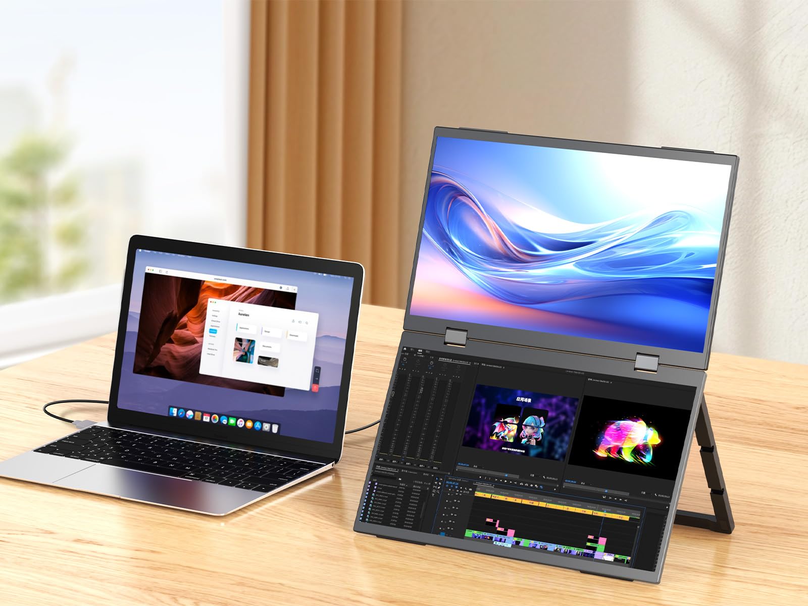 waveshare-15-6-zoll-dual-screen-stacked-tragbarer-monitor-2x-1080p-faltbar-100-s image 3