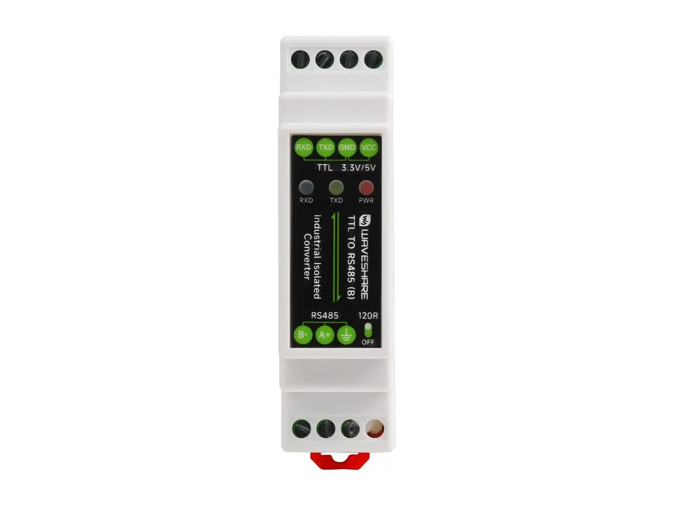waveshare-ttl-zu-rs485-konverter-hutschiene-galvanisch-isoliert-600w-blitzschutz image 1