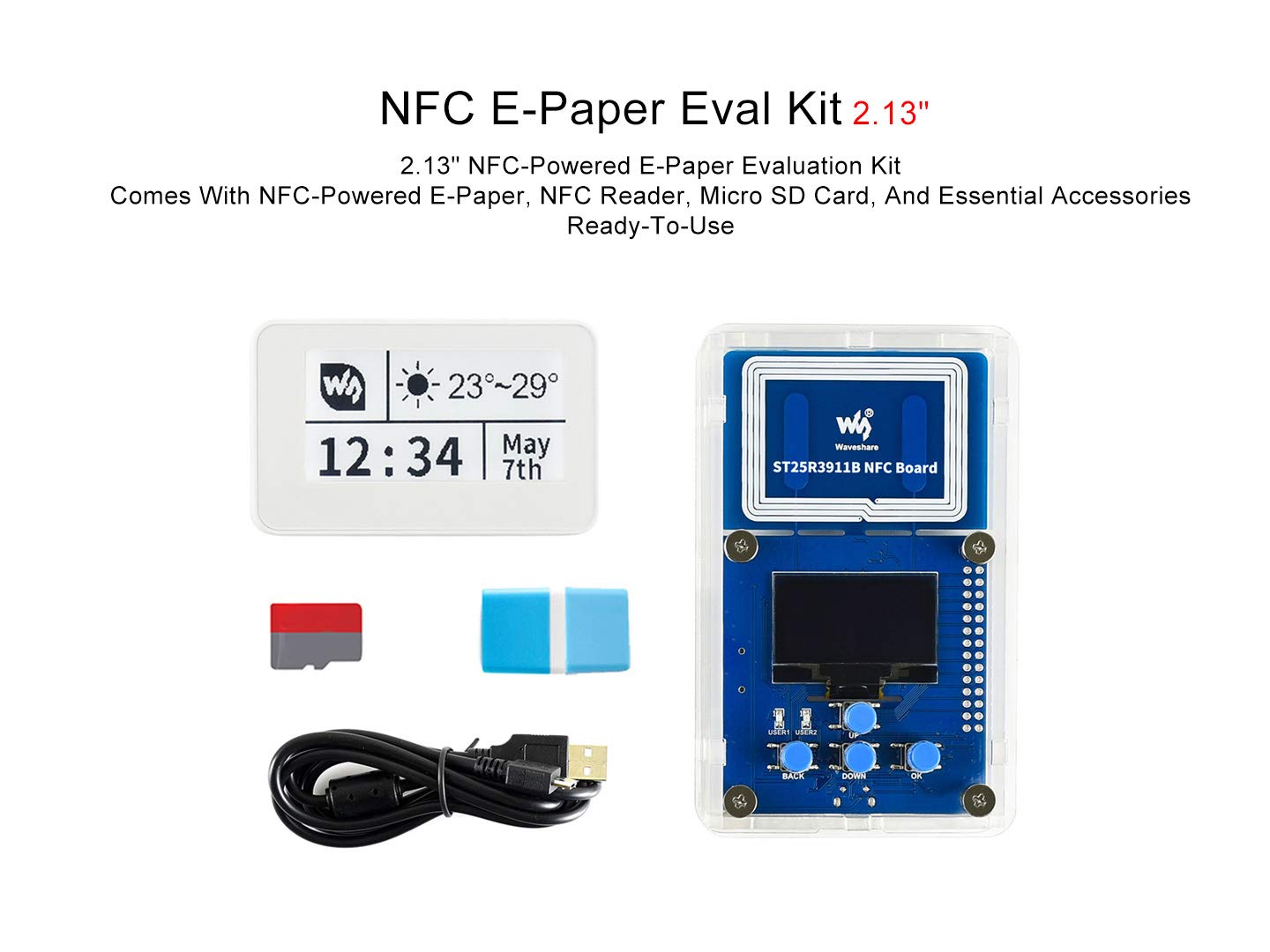 waveshare-2-13-zoll-passiv-nfc-e-paper-evaluierungs-kit image 3