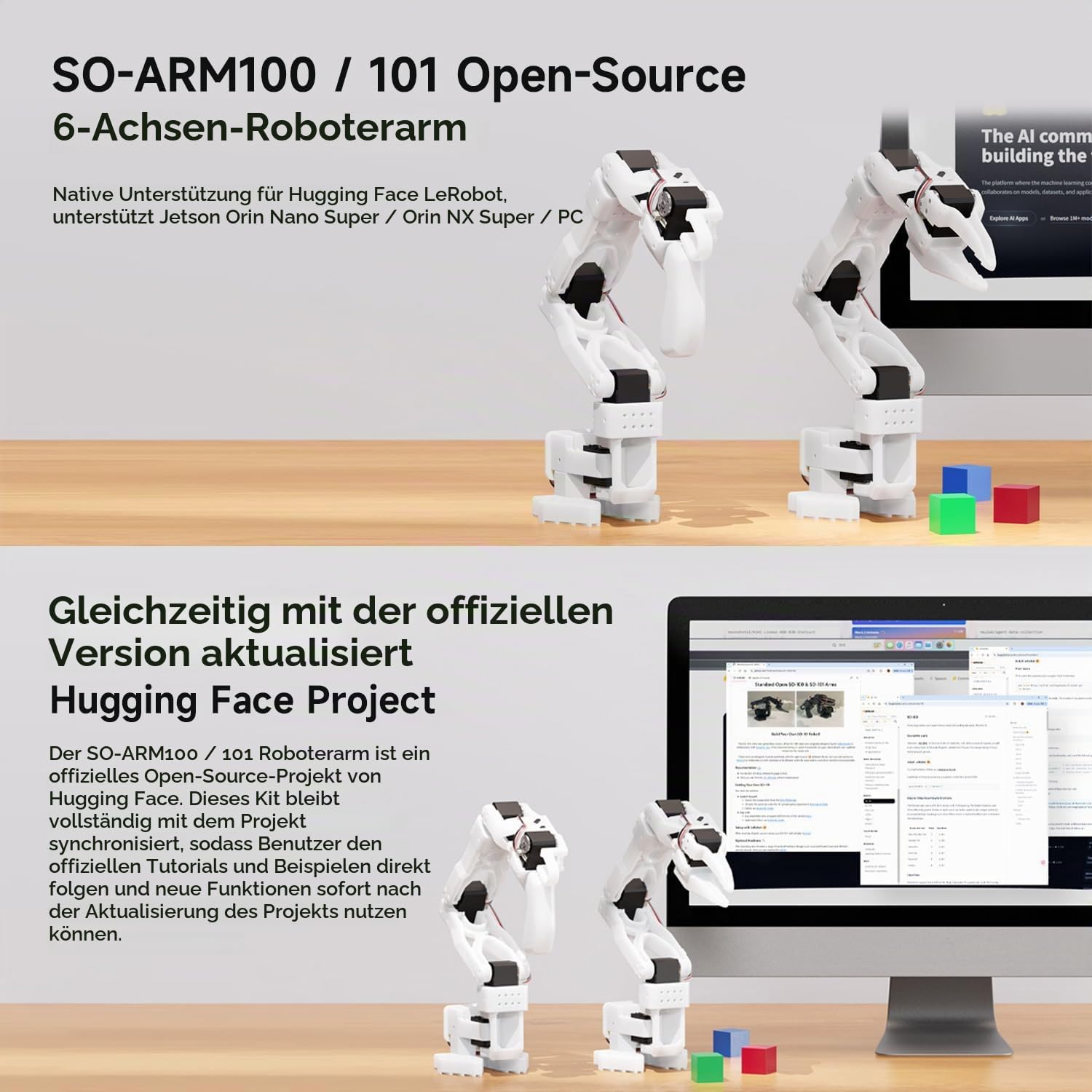 waveshare-so-arm101-6-achs-roboterarm-open-source-f-r-lerobot-se-no-3dp-parts-ki image 3