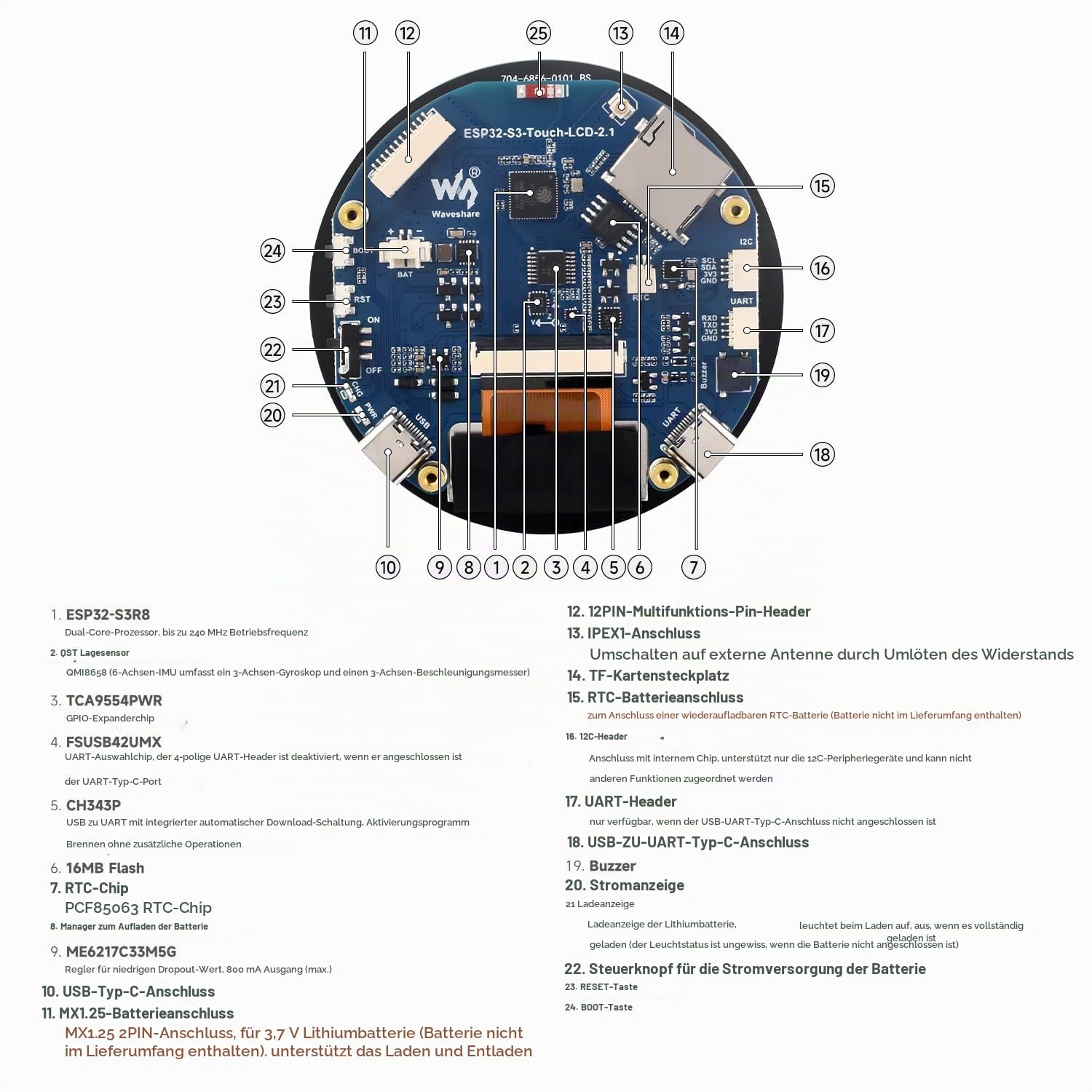 waveshare-esp32-s3-2-1-zoll-lcd-rund-display-entwicklungsboard-480x480-touch image 6