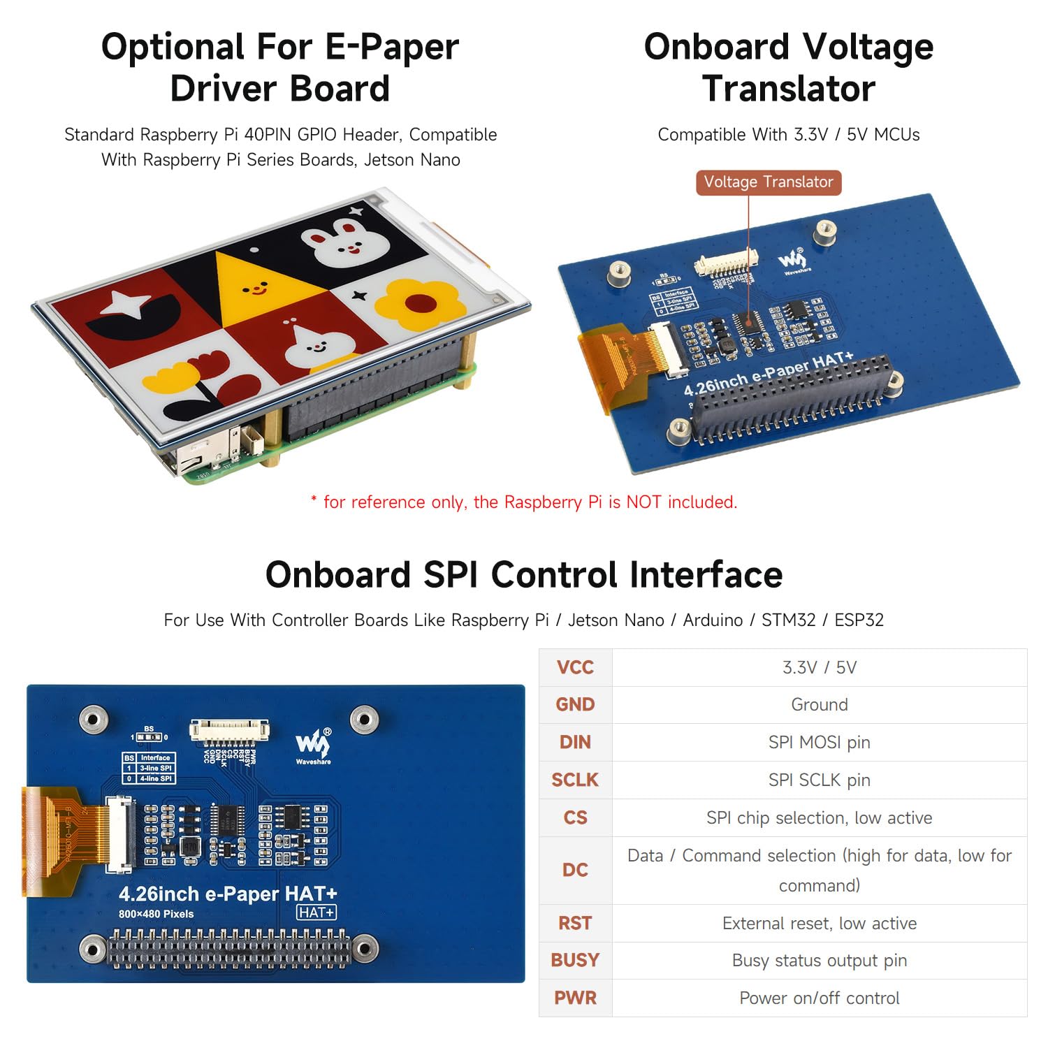 waveshare-4-26-zoll-e-paper-display-g-800x480-rot-gelb-schwarz-wei-mit-spi-und-4 image 6