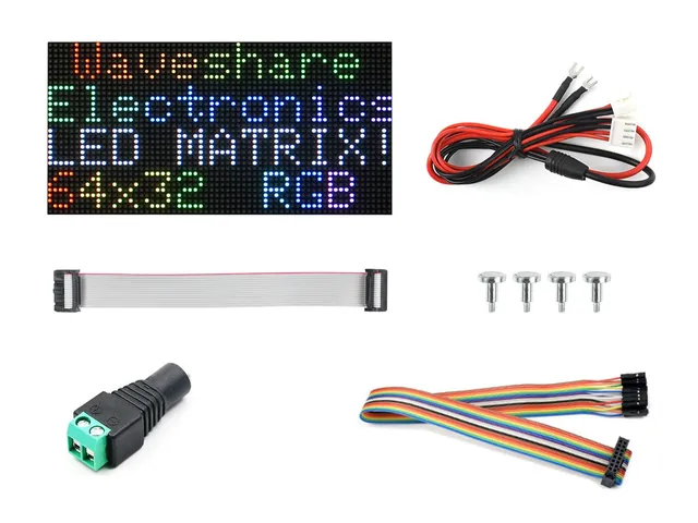 waveshare-rgb-vollfarb-led-matrix-panel-2-5-mm-pitch-64-32-pixel-einstellbare-he image 1