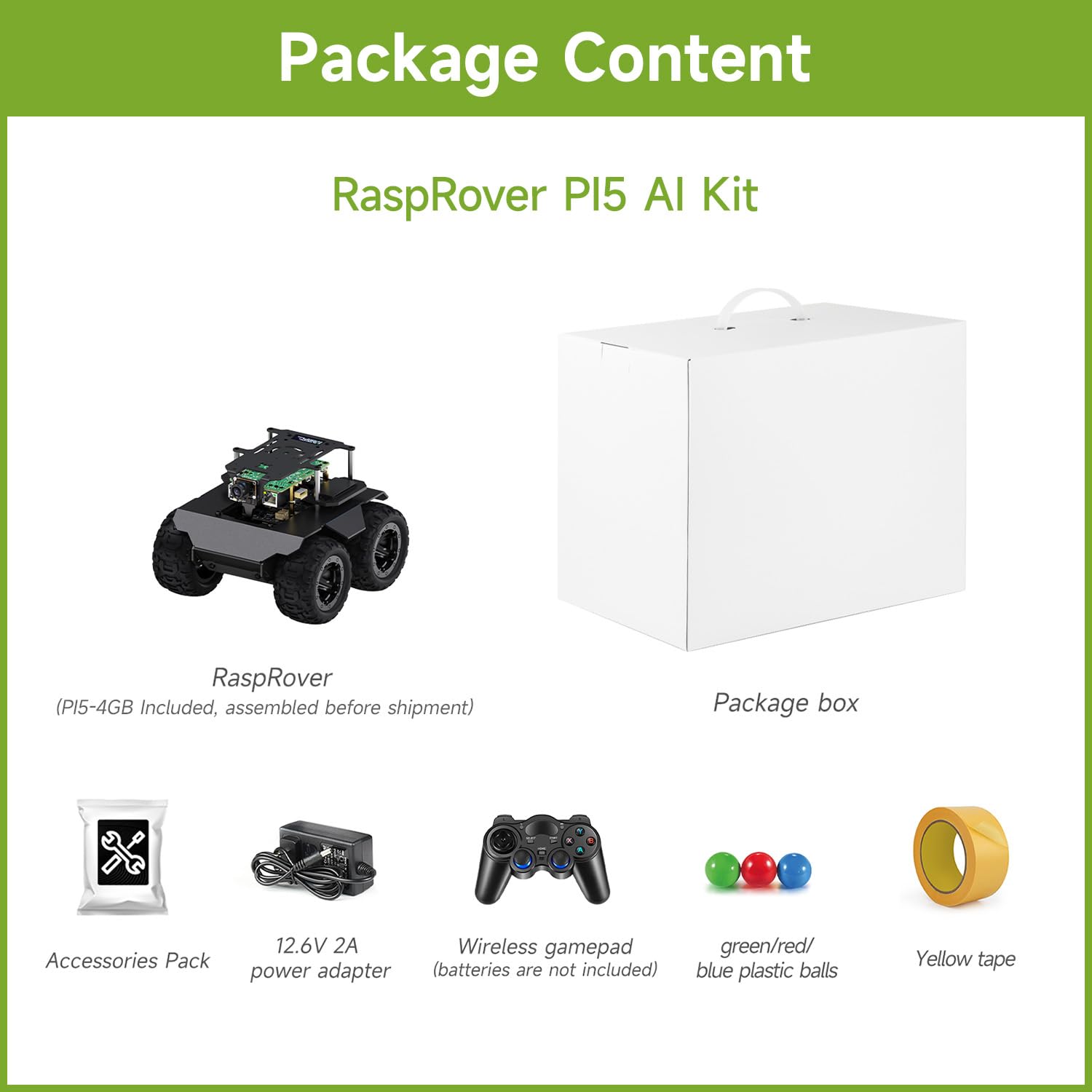 waveshare-rasprover-4wd-ki-roboter-mit-raspberry-pi-5-4gb-dual-controller-vision image 2