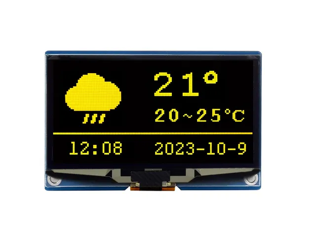 waveshare-2-42-zoll-oled-display-modul-128x64-spi-i2c-gelb image 1