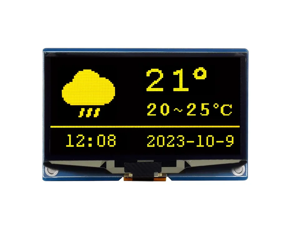 waveshare-2-42-zoll-oled-display-modul-128x64-spi-i2c-gelb image 1