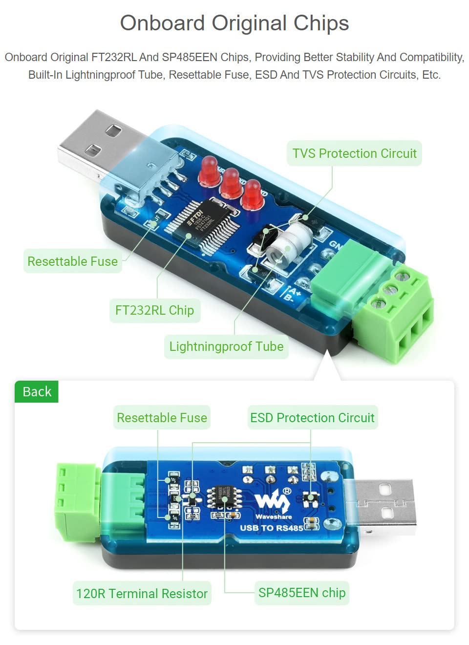 waveshare-industrieller-usb-zu-rs485-konverter-ft232rnl-sp485een-bidirektional image 6