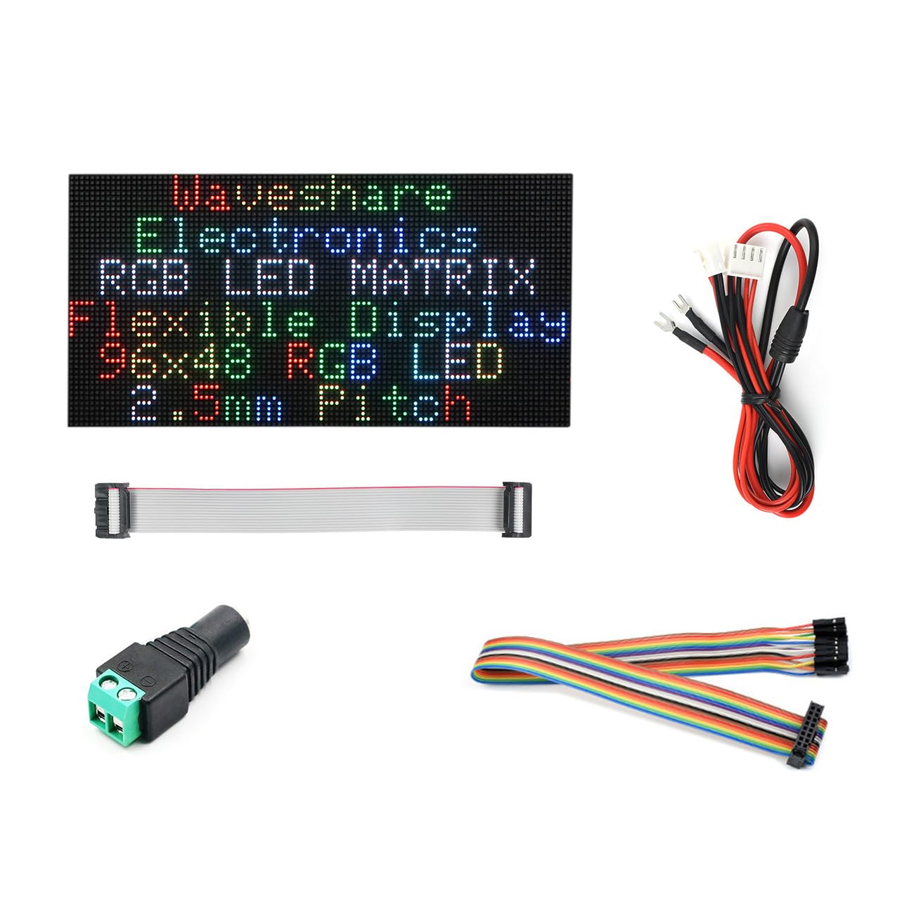 waveshare-flexible-rgb-led-matrix-2-5mm-pitch-96x48-pixel-hub75-f-r-raspberry-pi image 1