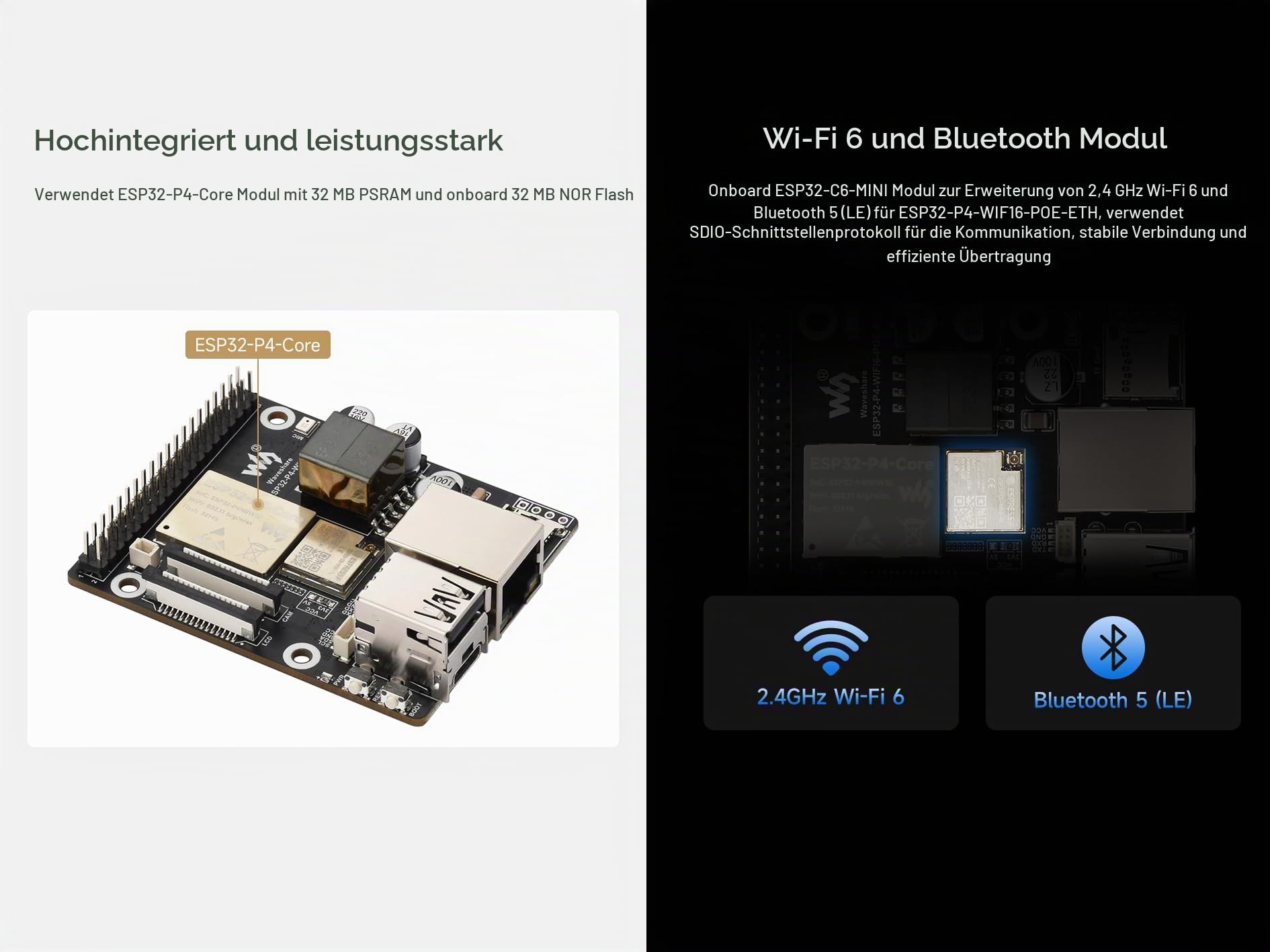 waveshare-esp32-p4-wifi6-poe-eth-entwicklungsboard-esp32-p4-c6-mit-poe-und-mipi image 3