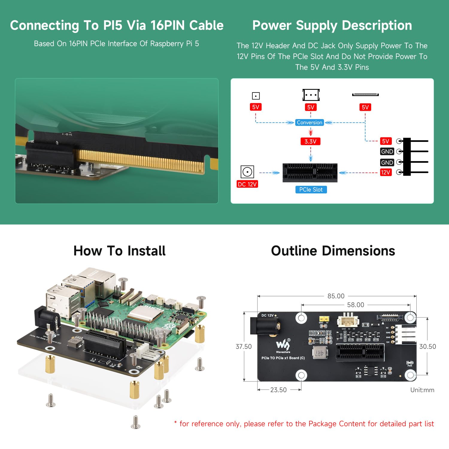 waveshare-pcie-ffc-auf-pcie-x1-adapter-c-f-r-raspberry-pi-5-f-r-x1-x4-x8-x16 image 5