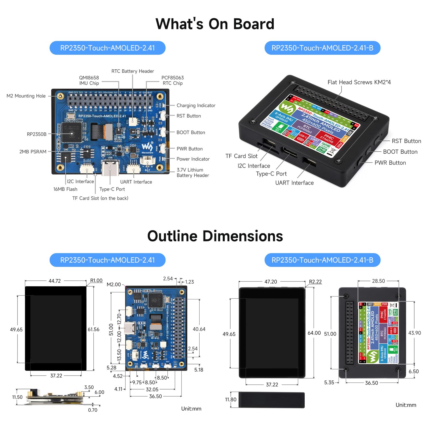 waveshare-rp2350-2-41-zoll-amoled-touch-entwicklungsboard-450x600-mit-geh-use image 8