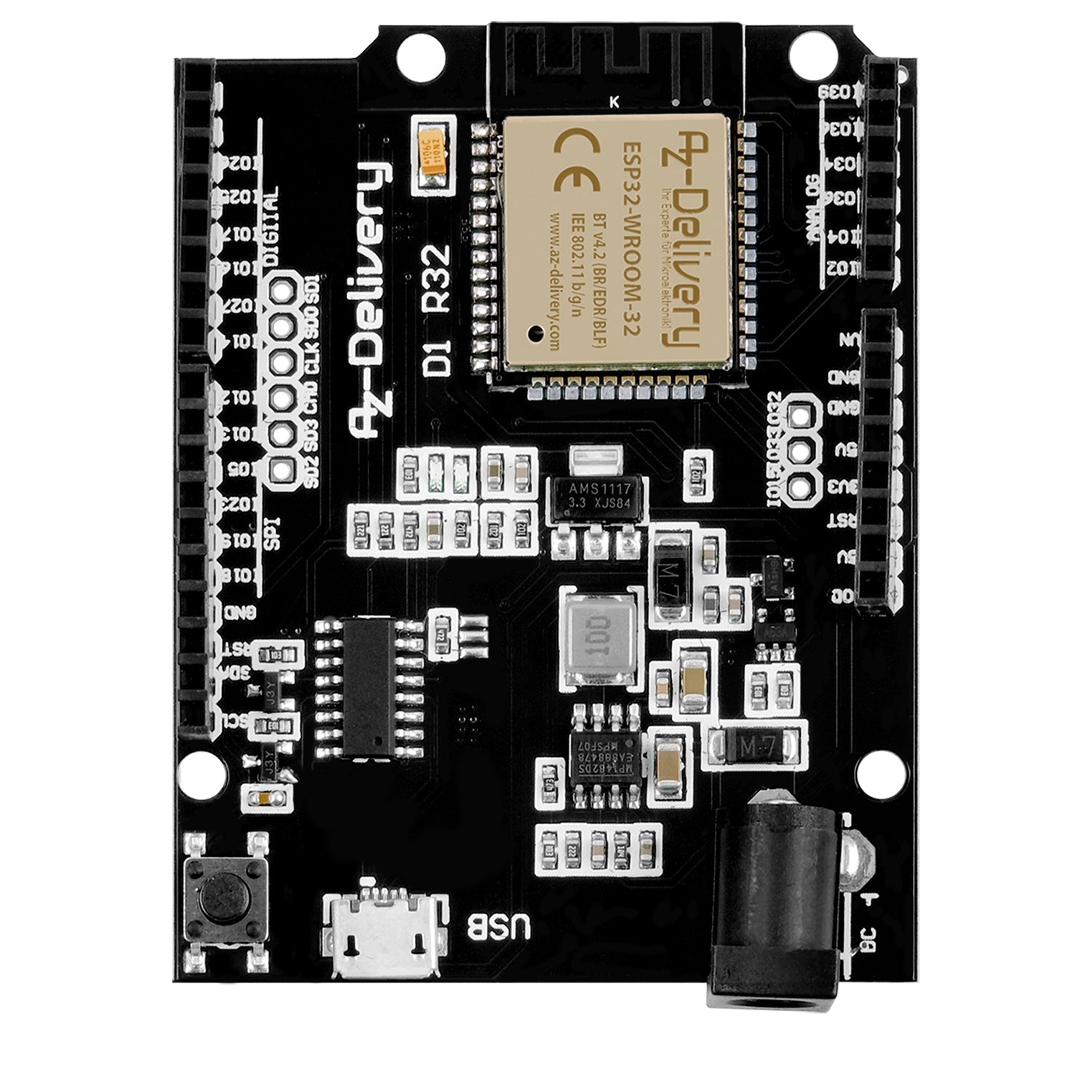 az-delivery-esp32-nodemcu-d1-r32-wlan-entwicklungsboard-ch340g-wifi-bluetooth image 2