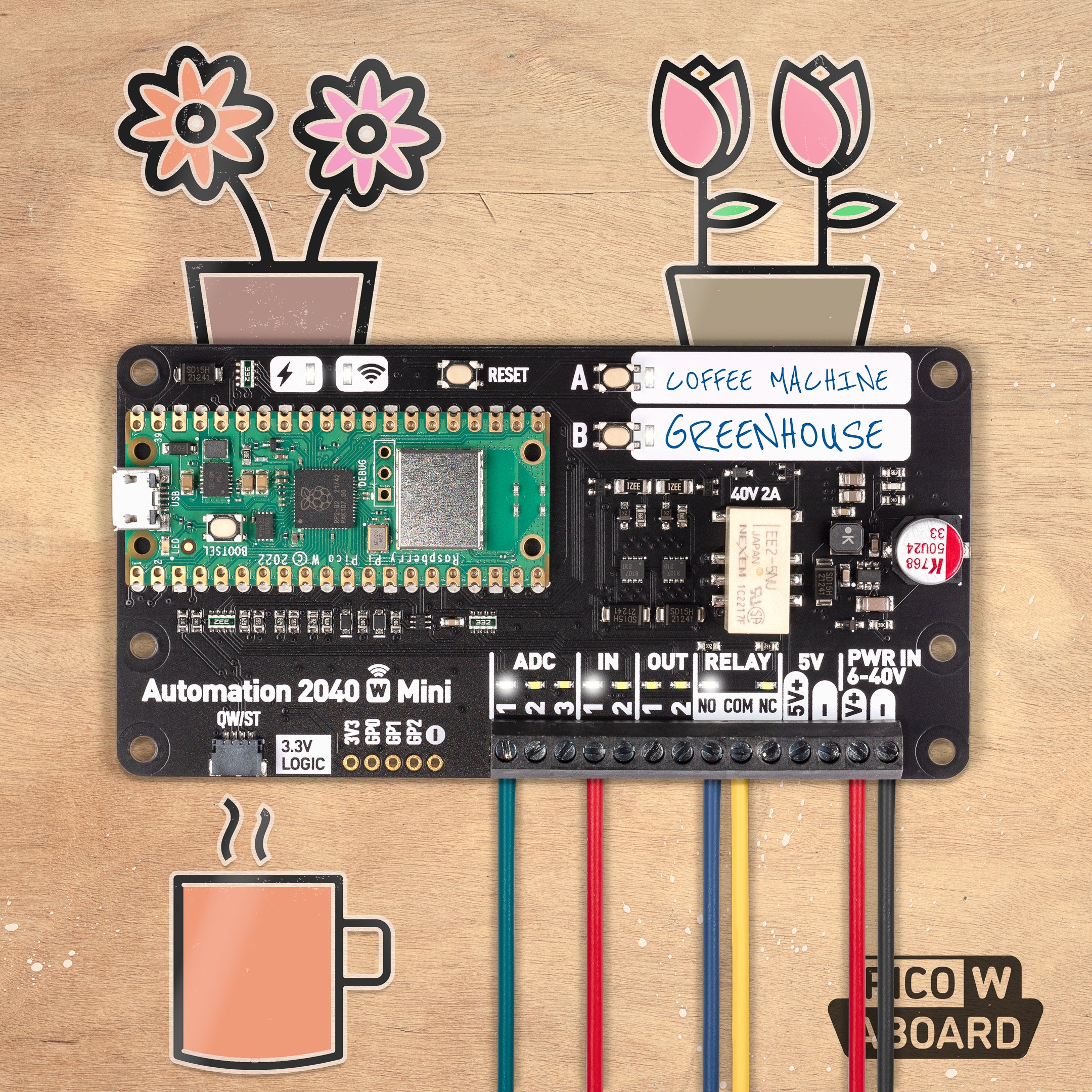 pimoroni-automation-2040-w-mini-industrie-controller-mit-pico-w-wlan-6-40v image 1