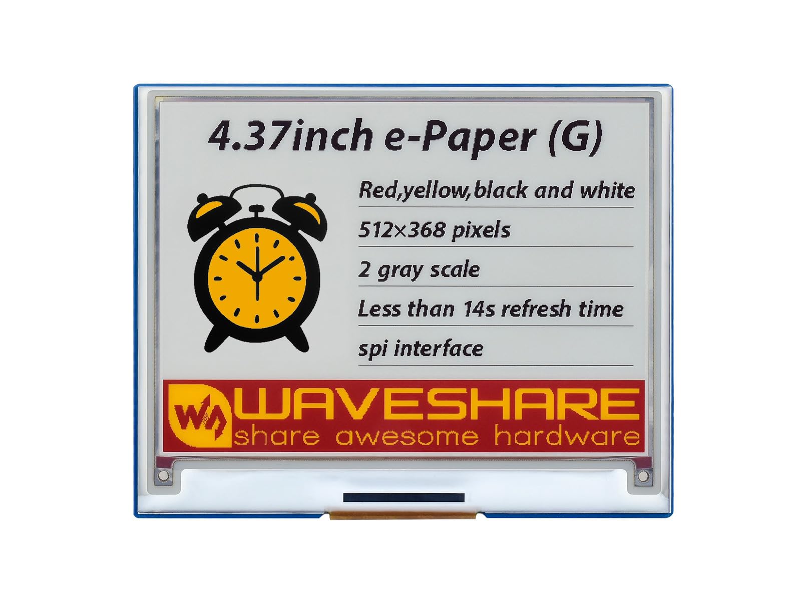 waveshare-4-37-zoll-e-paper-modul-g-512-368-rot-gelb-schwarz-wei image 1