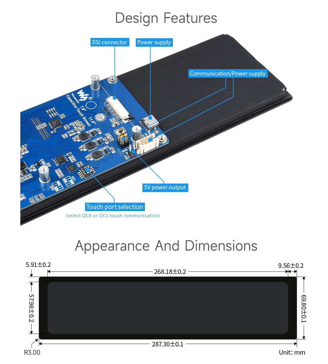 waveshare-11-9-zoll-ips-touch-display-320x1480-dsi-f-r-raspberry-pi-4b-3b-kapazi image 7