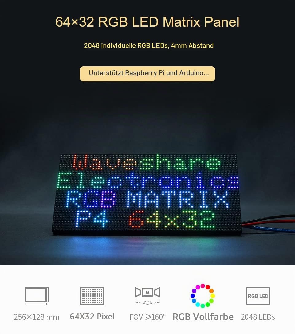 waveshare-rgb-full-color-led-matrix-panel-4-mm-pitch-64-32-pixel-2048-rgb-leds-f image 3