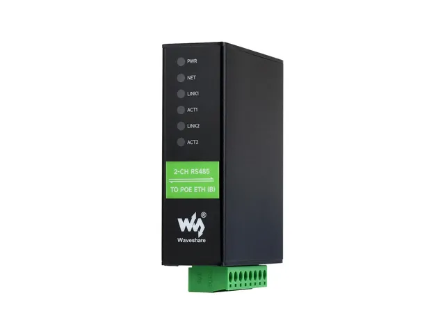 waveshare-2-kanal-rs485-zu-poe-ethernet-serial-server-hutschienen-montage-isolie image 1