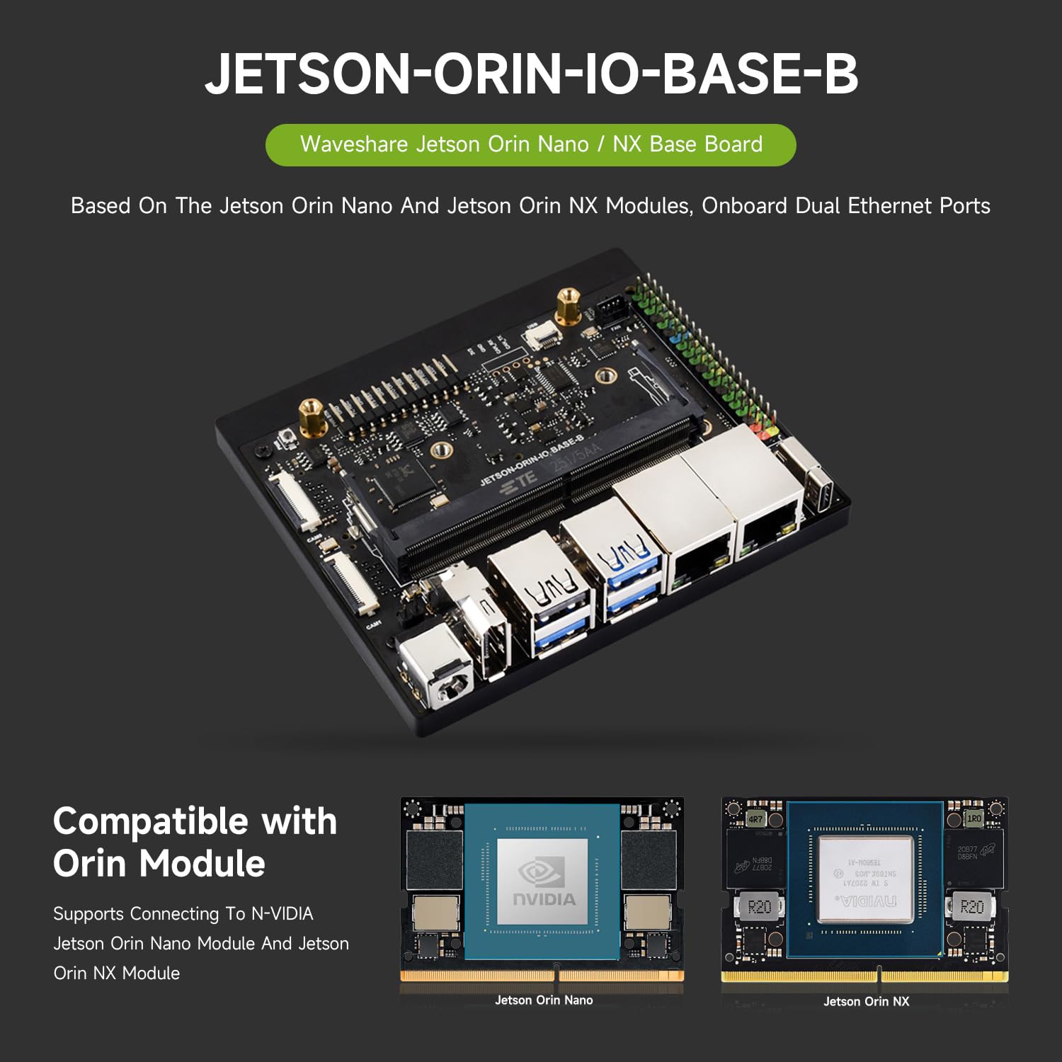 waveshare-jetson-orin-nano-nx-super-dual-ethernet-base-board-tr-gerplatine image 4