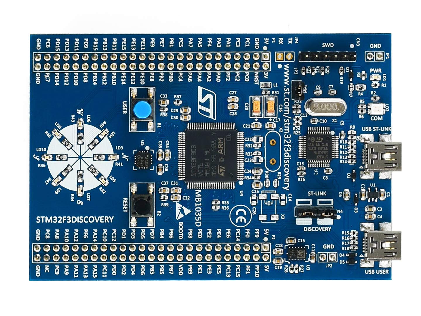 waveshare-stm32f3discovery-cortex-m4-discovery-kit-stm32f303vct6-entwicklungsboa image 4