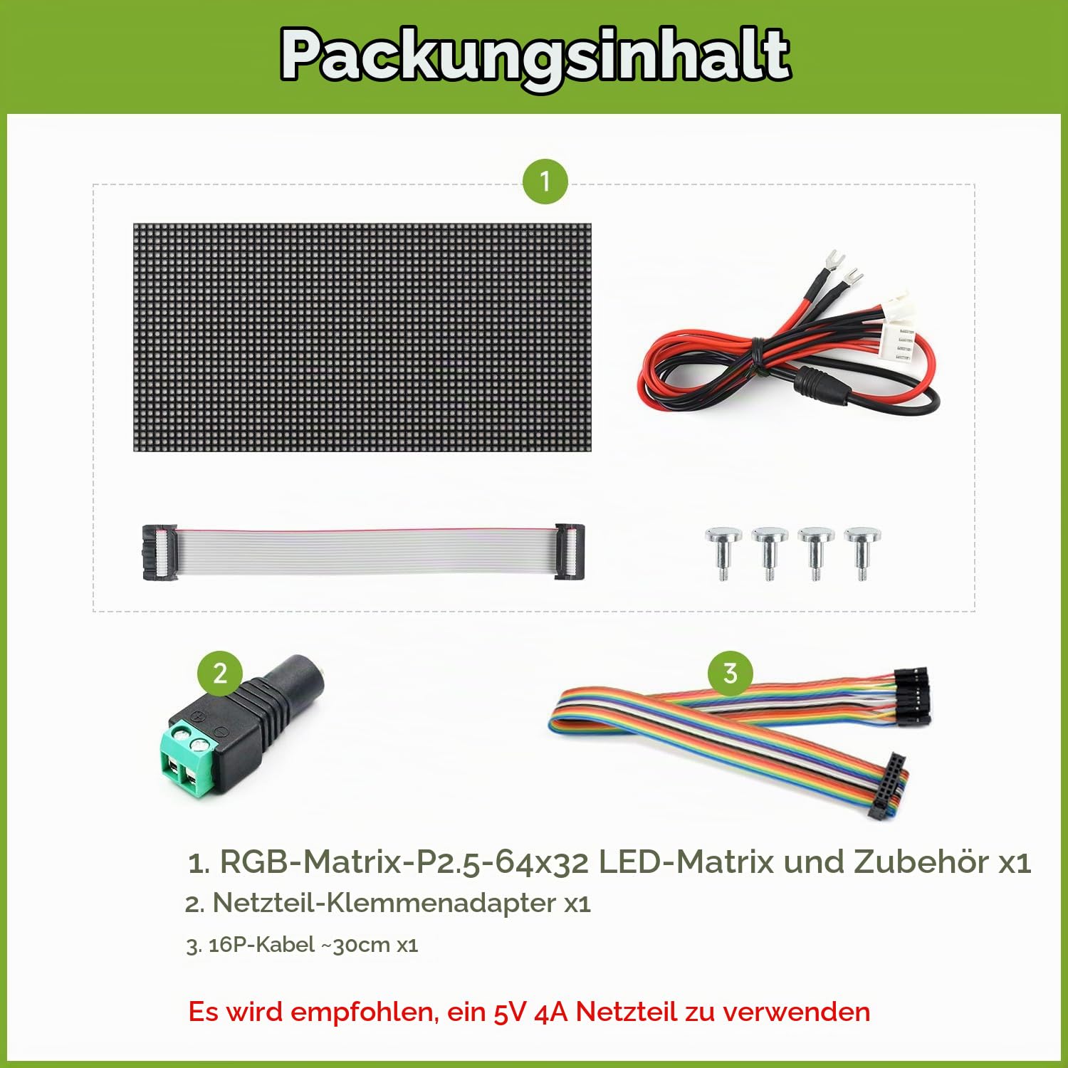 waveshare-rgb-vollfarb-led-matrix-panel-2-5-mm-pitch-64-32-pixel-einstellbare-he image 2
