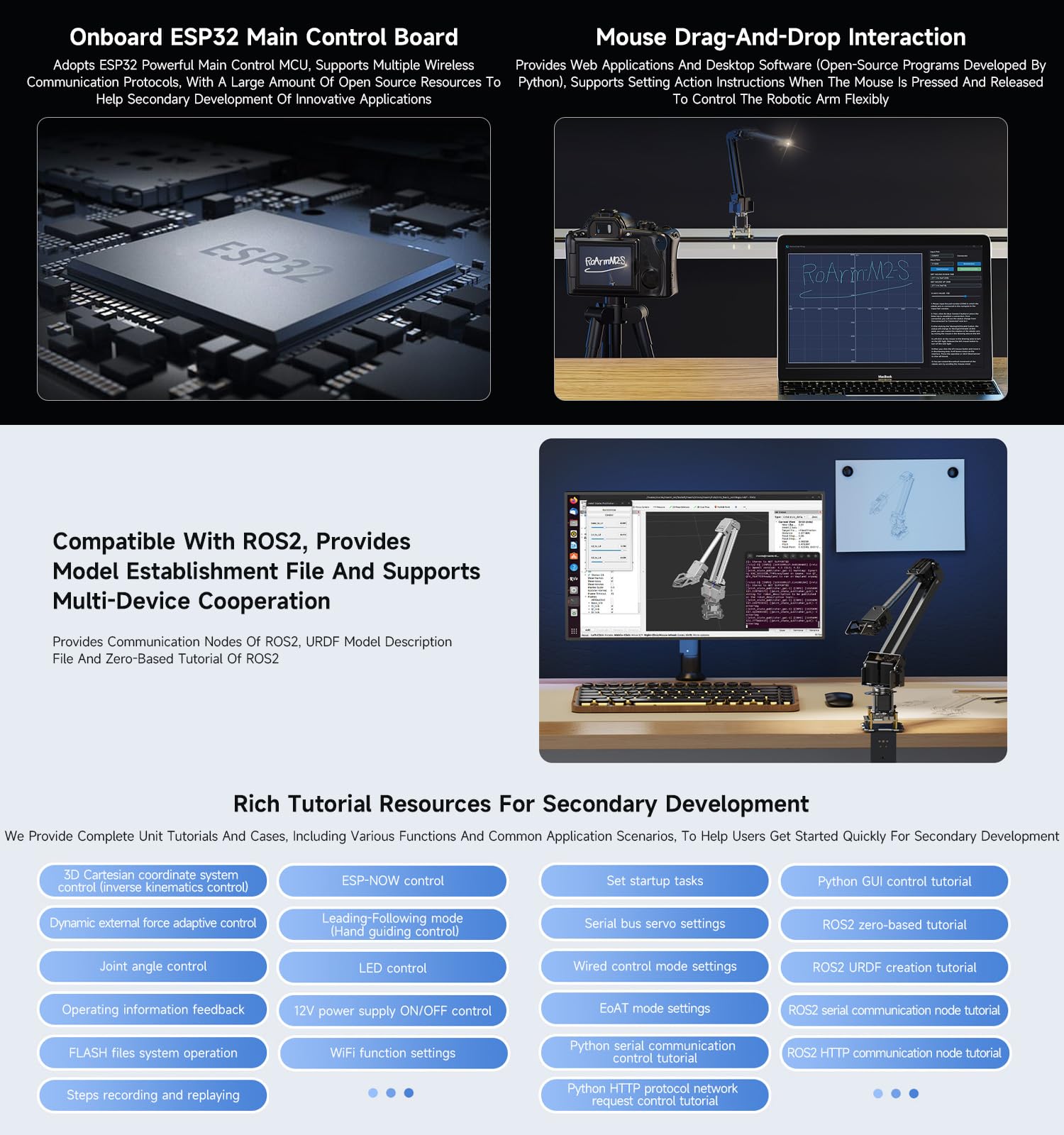 waveshare-desktop-robotic-arm-kit-4-dof-esp-now-ros2-open-source-f-r-maker-und-e image 8