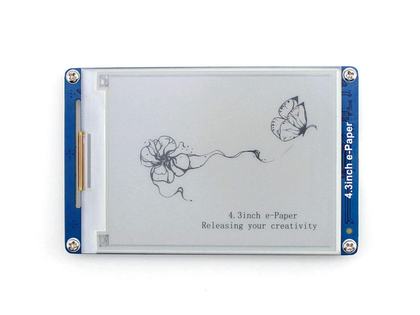 waveshare-4-3-zoll-e-paper-display-modul-800x600-serielle-schnittstelle-mit-font image 1