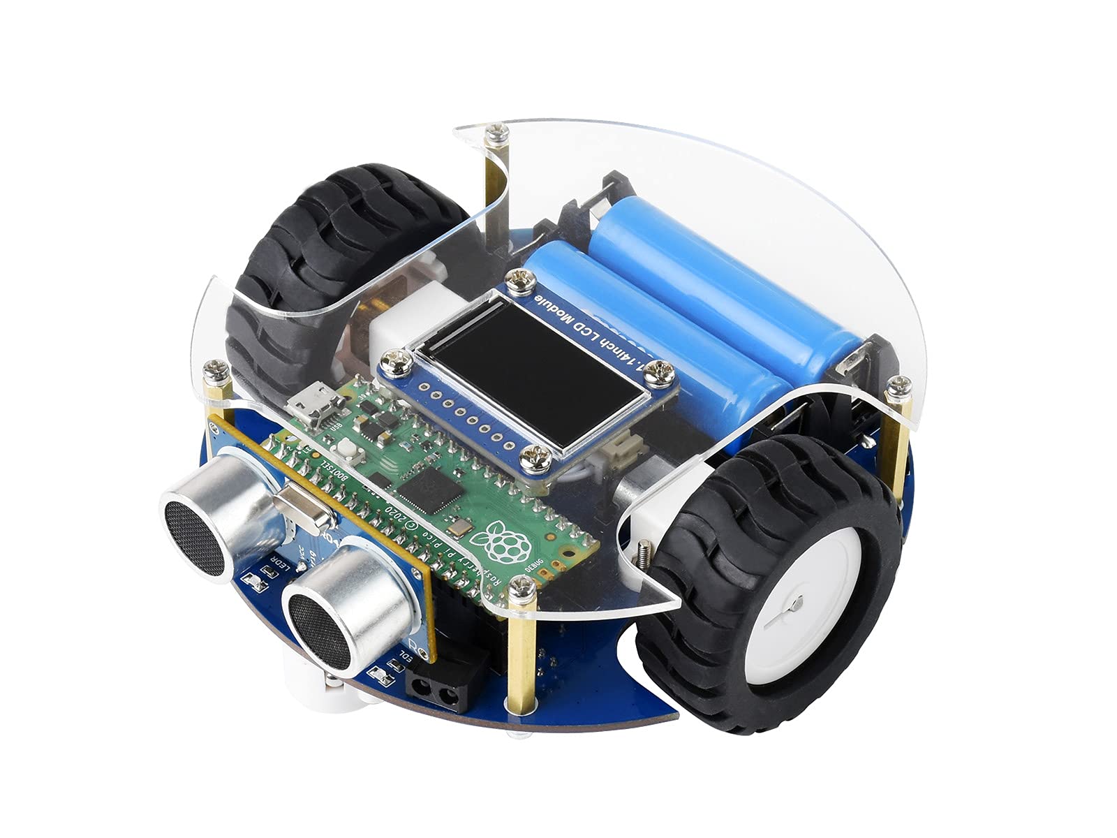 waveshare-picogo-mobiler-roboter-auto-kit-f-r-raspberry-pi-pico-mit-ultraschall- image 1