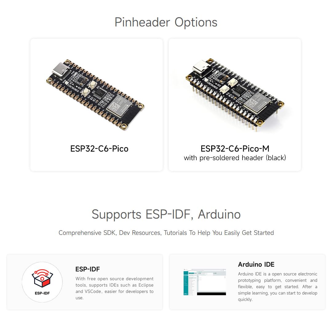 waveshare-esp32-c6-pico-entwicklungsboard-wifi-6-mit-header image 5