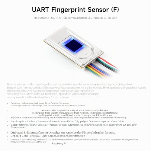 waveshare-kapazitiver-fingerprint-sensor-f-all-in-one-uart-usb-rechteck-modul image 8