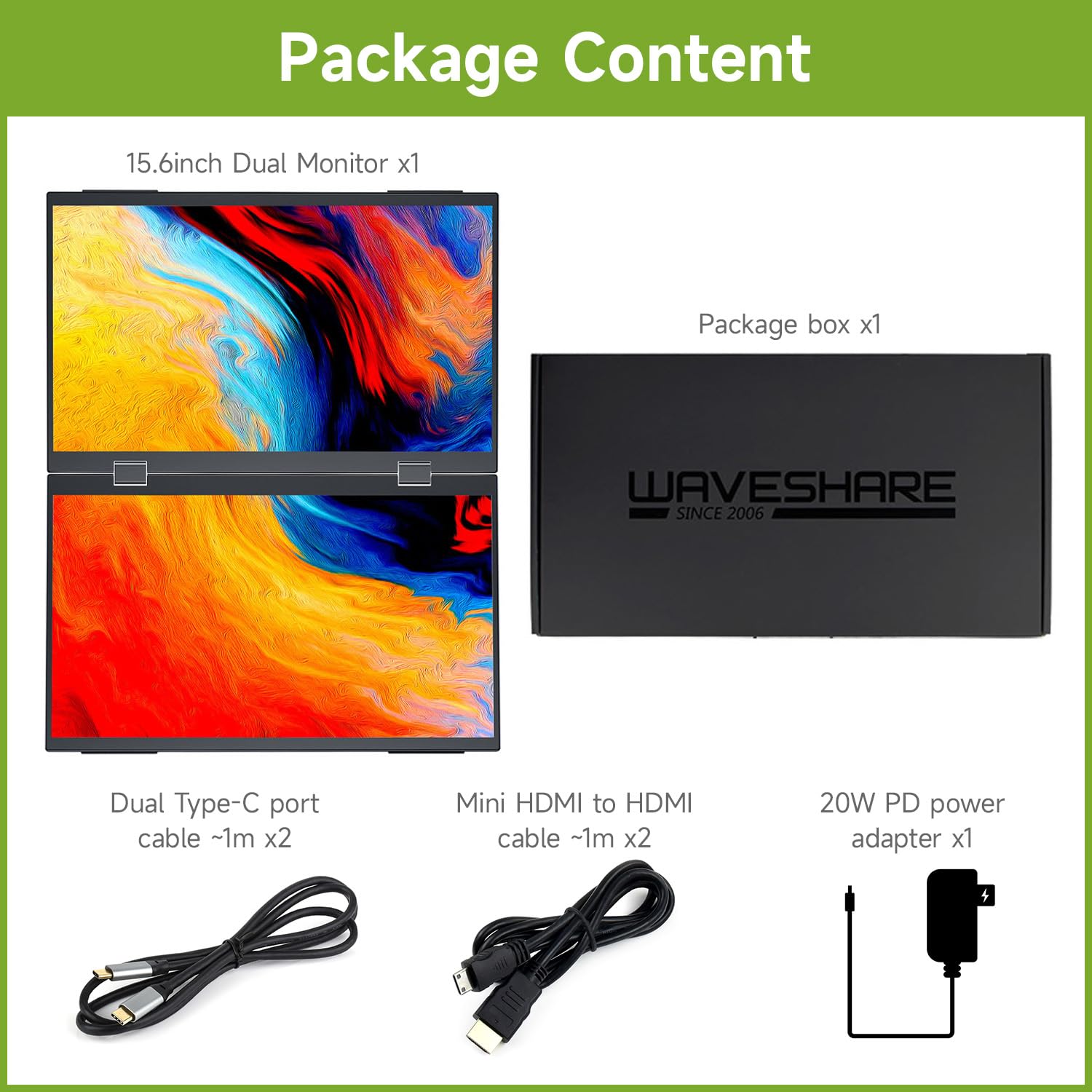 waveshare-15-6-zoll-dual-screen-stacked-tragbarer-monitor-2x-1080p-faltbar-100-s image 2