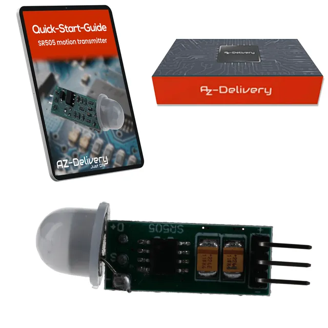 az-delivery-sr505-mini-pir-bewegungssensor-4-5-20v-ir-modul-100-4m image 1