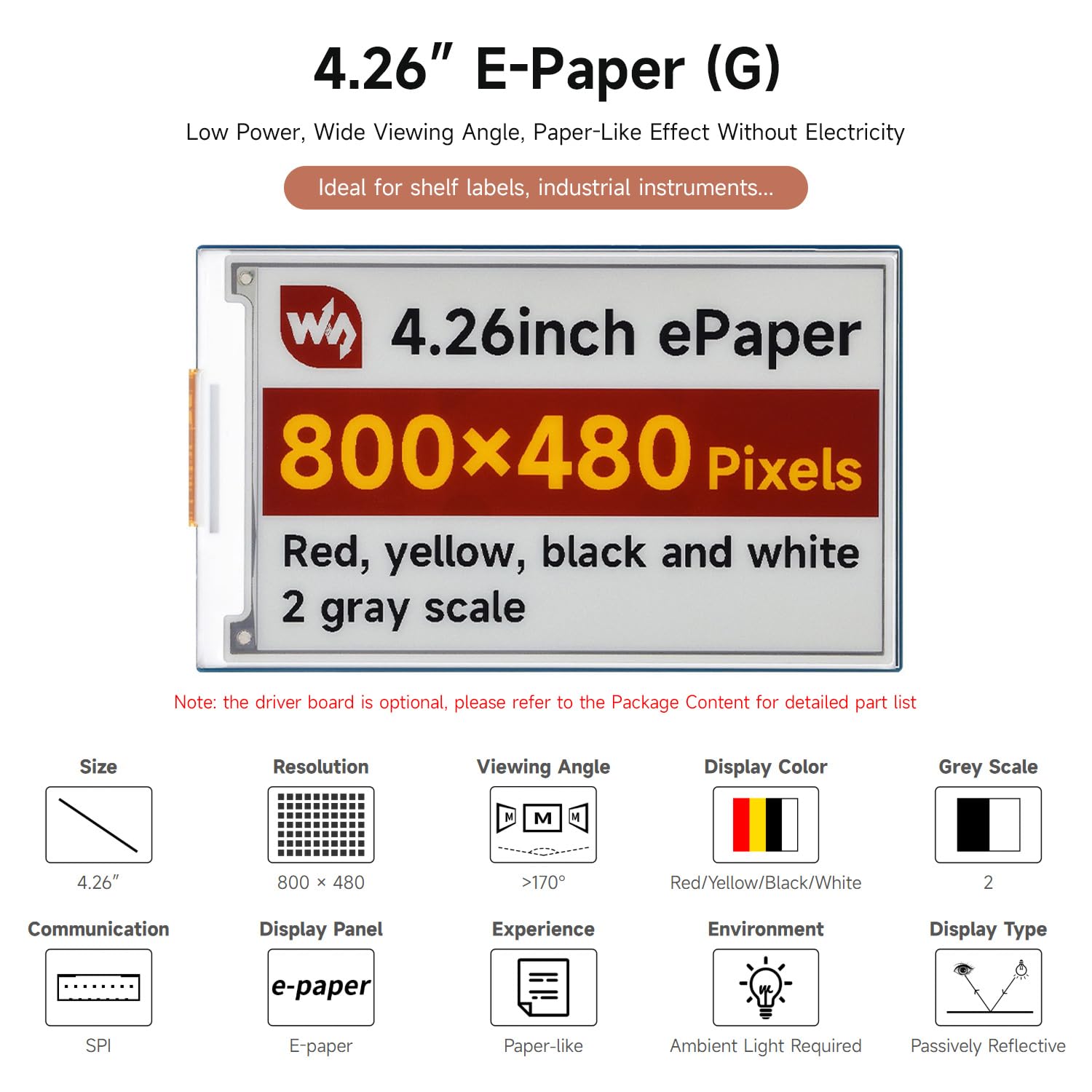 waveshare-4-26-zoll-e-paper-display-g-800x480-rot-gelb-schwarz-wei-mit-spi-und-4 image 3