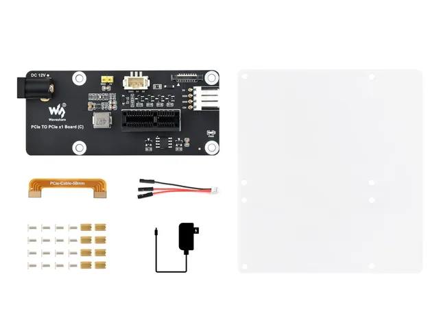 waveshare-pcie-ffc-auf-pcie-x1-adapter-c-f-r-raspberry-pi-5-f-r-x1-x4-x8-x16 image 1