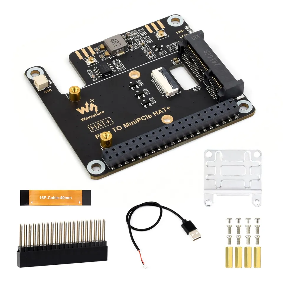waveshare-pcie-zu-minipcie-adapter-hat-f-r-raspberry-pi-5 image 1