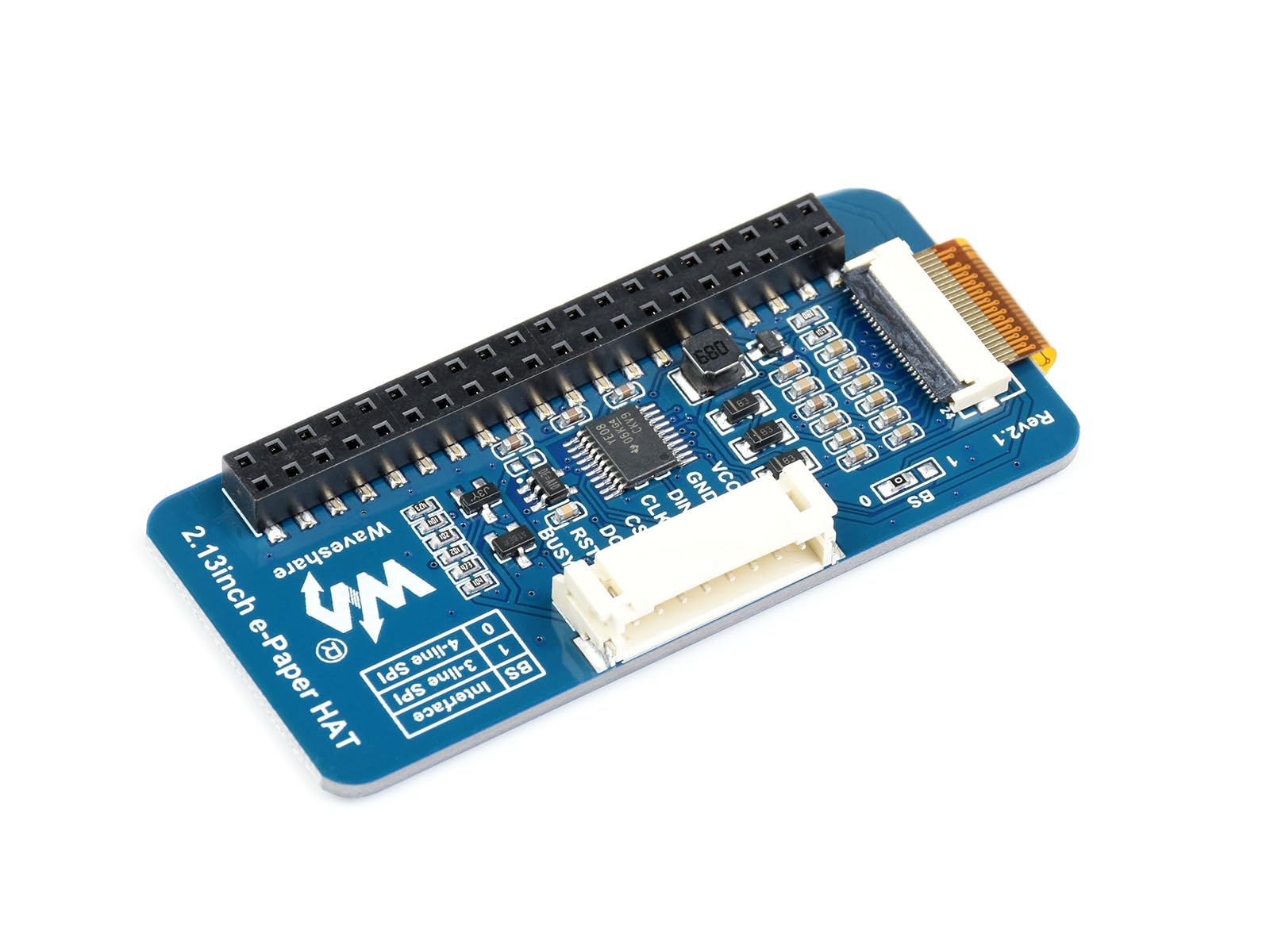 waveshare-2-13-zoll-e-paper-display-hat-v4-250x122-f-r-raspberry-pi image 2