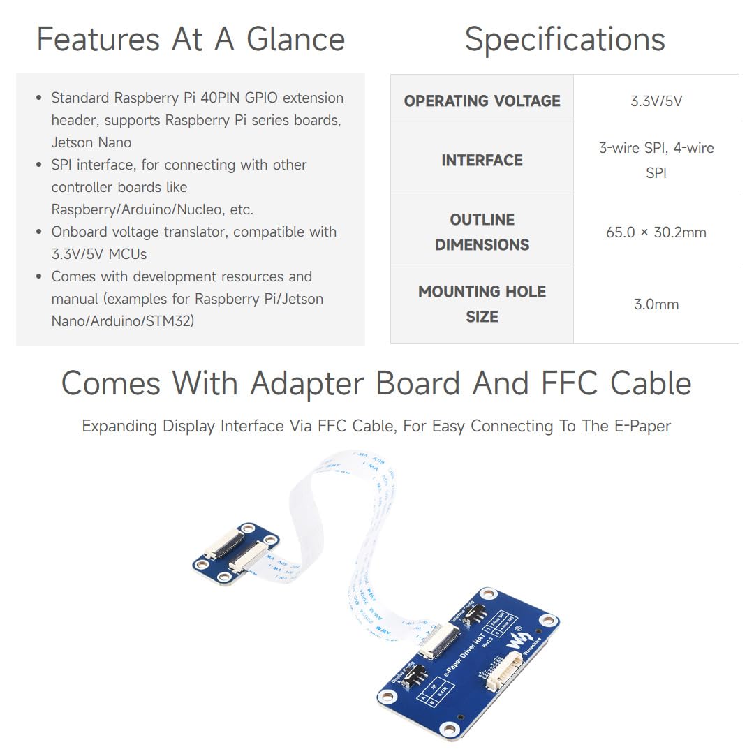 waveshare-e-paper-driver-hat-f-r-raspberry-pi-nucleo-jetson-nano-f-r-spi-e-paper image 4