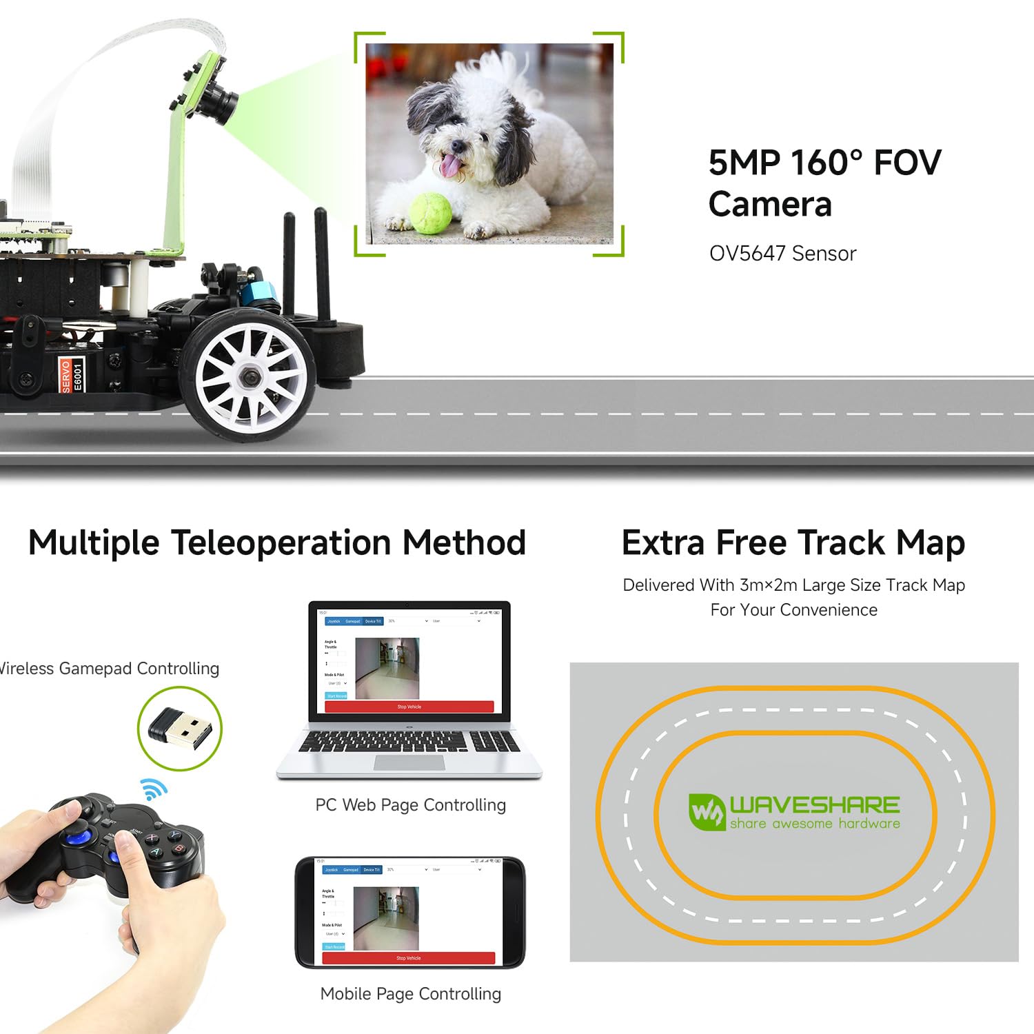 waveshare-piracer-pro-4wd-ai-rennroboter-mit-pi4b-3gb image 7