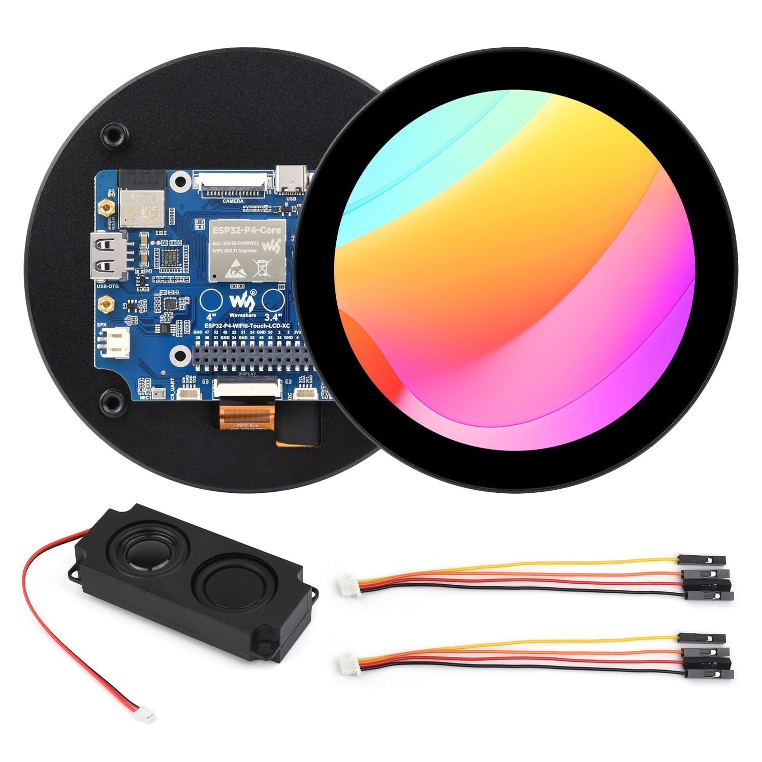 waveshare-esp32-p4-4-zoll-rundes-touch-display-entwicklungsboard-720x720-ips-wi- image 1