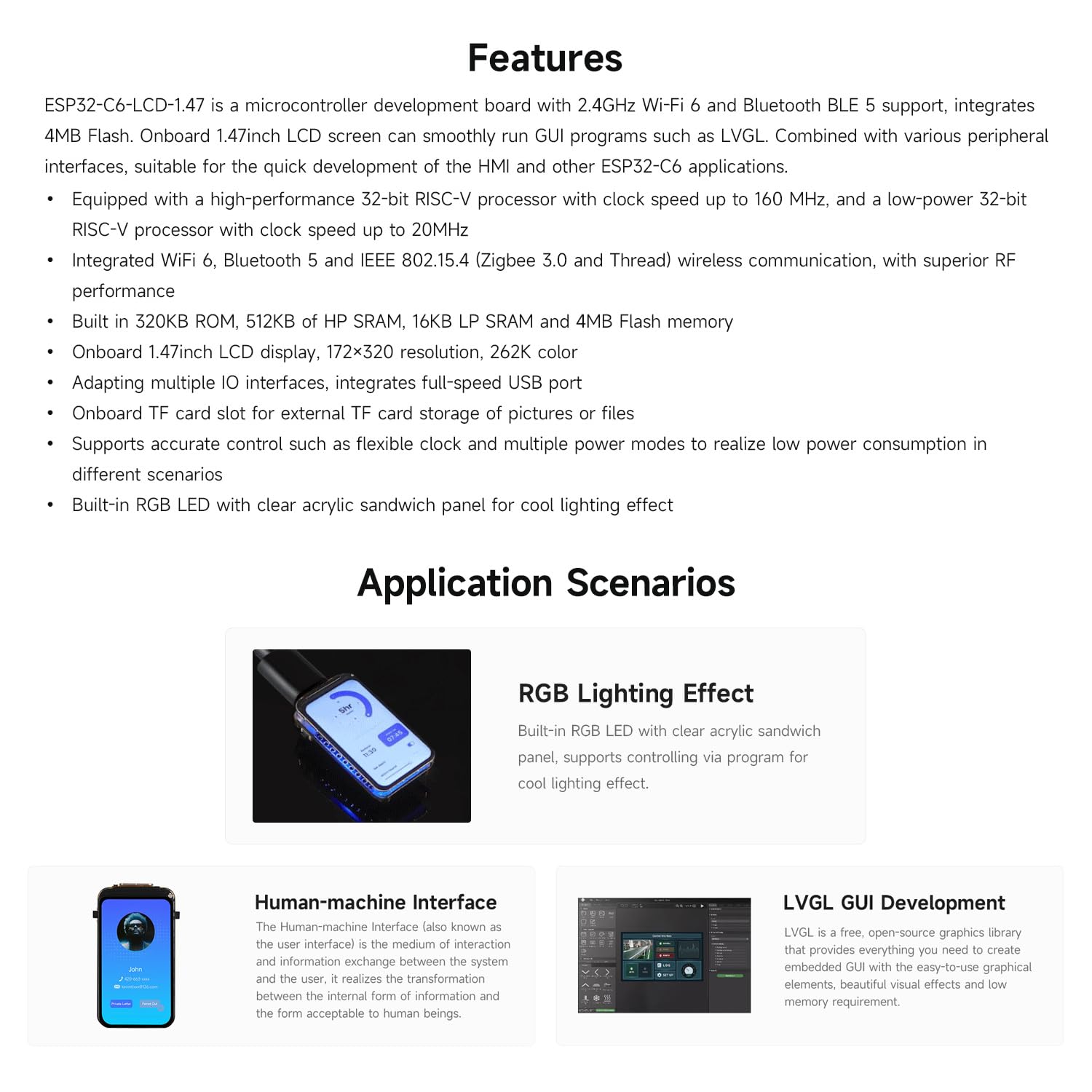 waveshare-esp32-c6-1-47-zoll-entwicklungsboard-wi-fi-6-mit-172x320-lcd image 4
