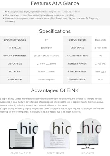 waveshare-13-3-zoll-e-paper-e-ink-raw-display-1600x1200-schwarz-wei-16-graustufe image 7