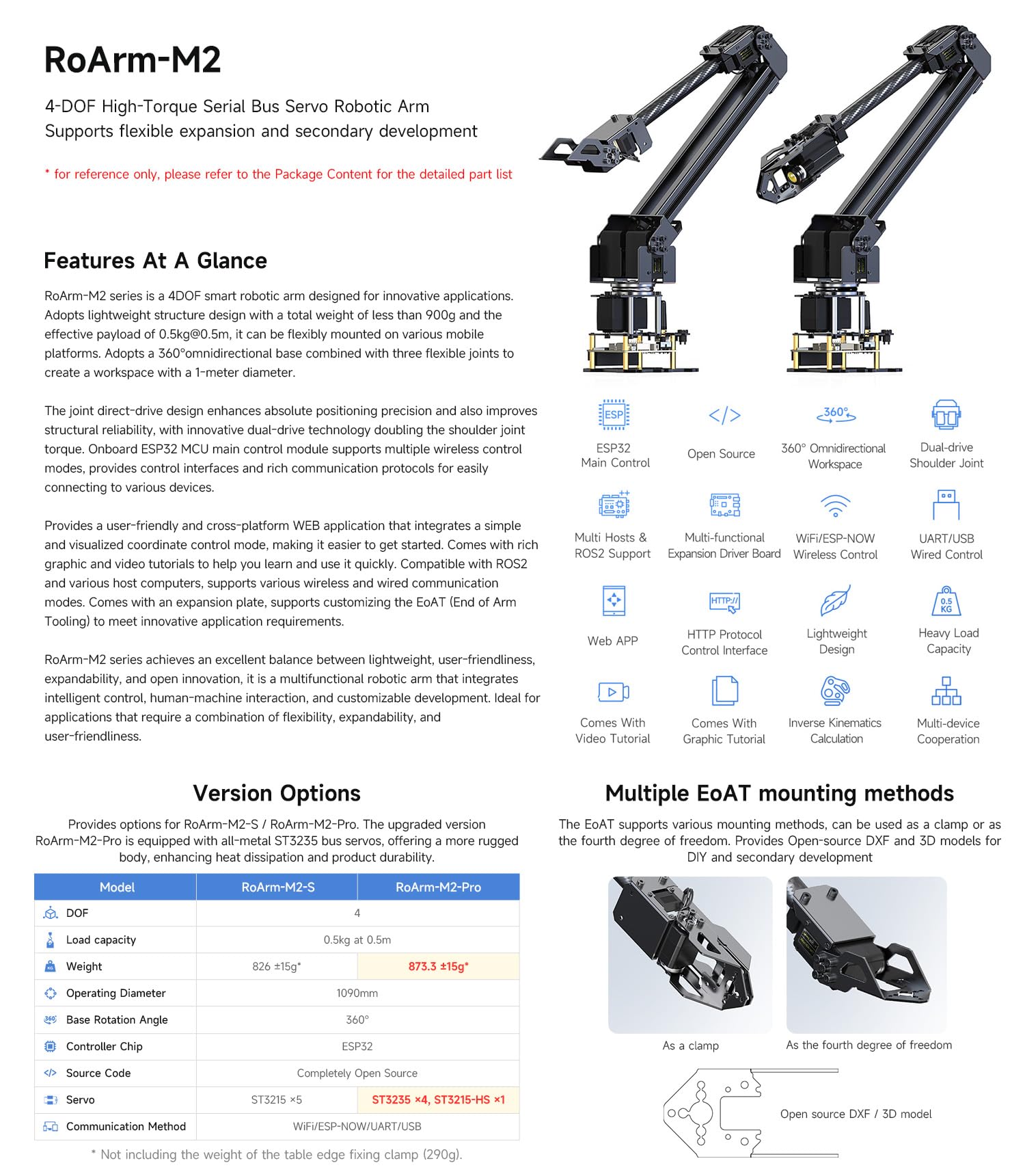 waveshare-desktop-robotic-arm-kit-4-dof-esp-now-ros2-open-source-f-r-maker-und-e image 3