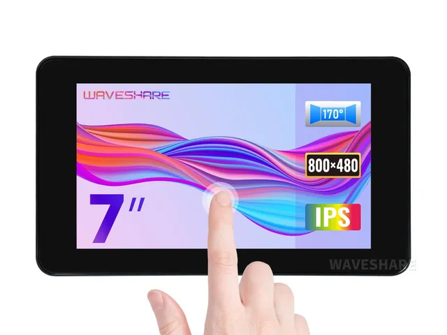 waveshare-7-zoll-mini-bildschirm-ips-touch-lcd-800x480-dsi-mit-geh-use-f-r-raspb image 1
