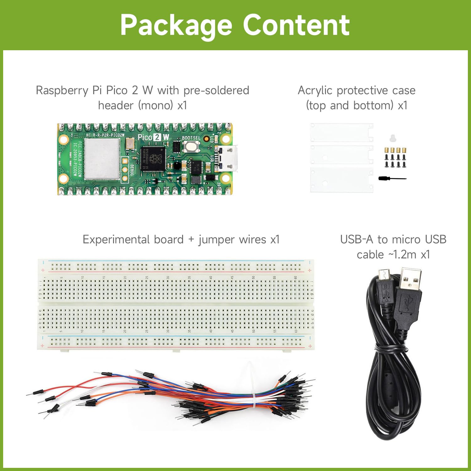 waveshare-pi-pico-2-w-starter-kit-rpi-pico-2-w-mit-rp2350-wifi-bt-header-breadbo image 2