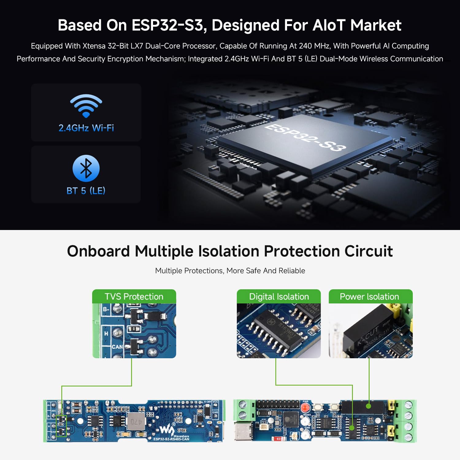 waveshare-esp32-s3-industrial-entwicklungsboard-mit-isoliertem-rs485-und-can image 5