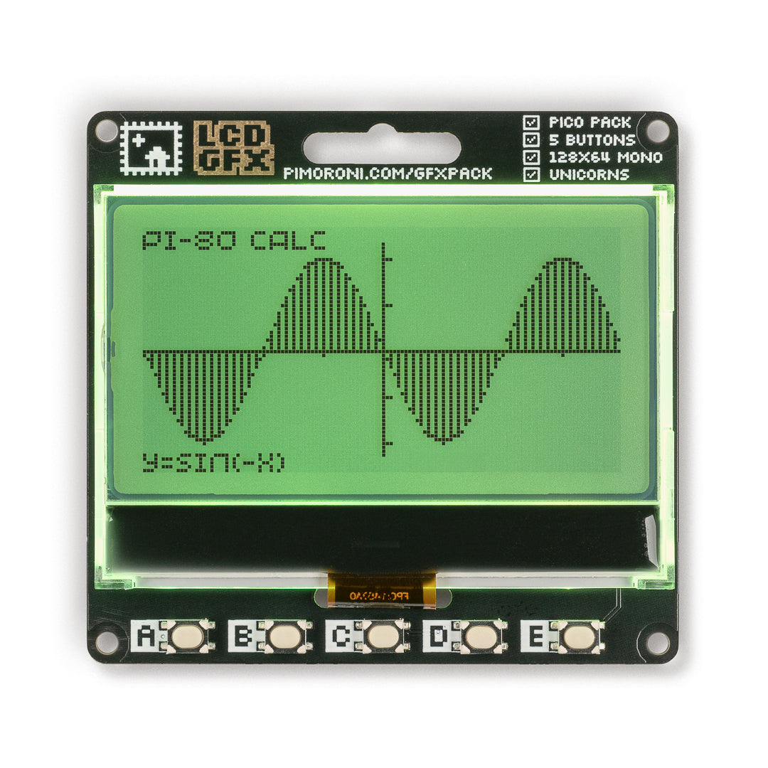 pimoroni-pico-gfx-pack-2-15-zoll-mono-lcd-display-128x64-f-r-raspberry-pi-pico image 2