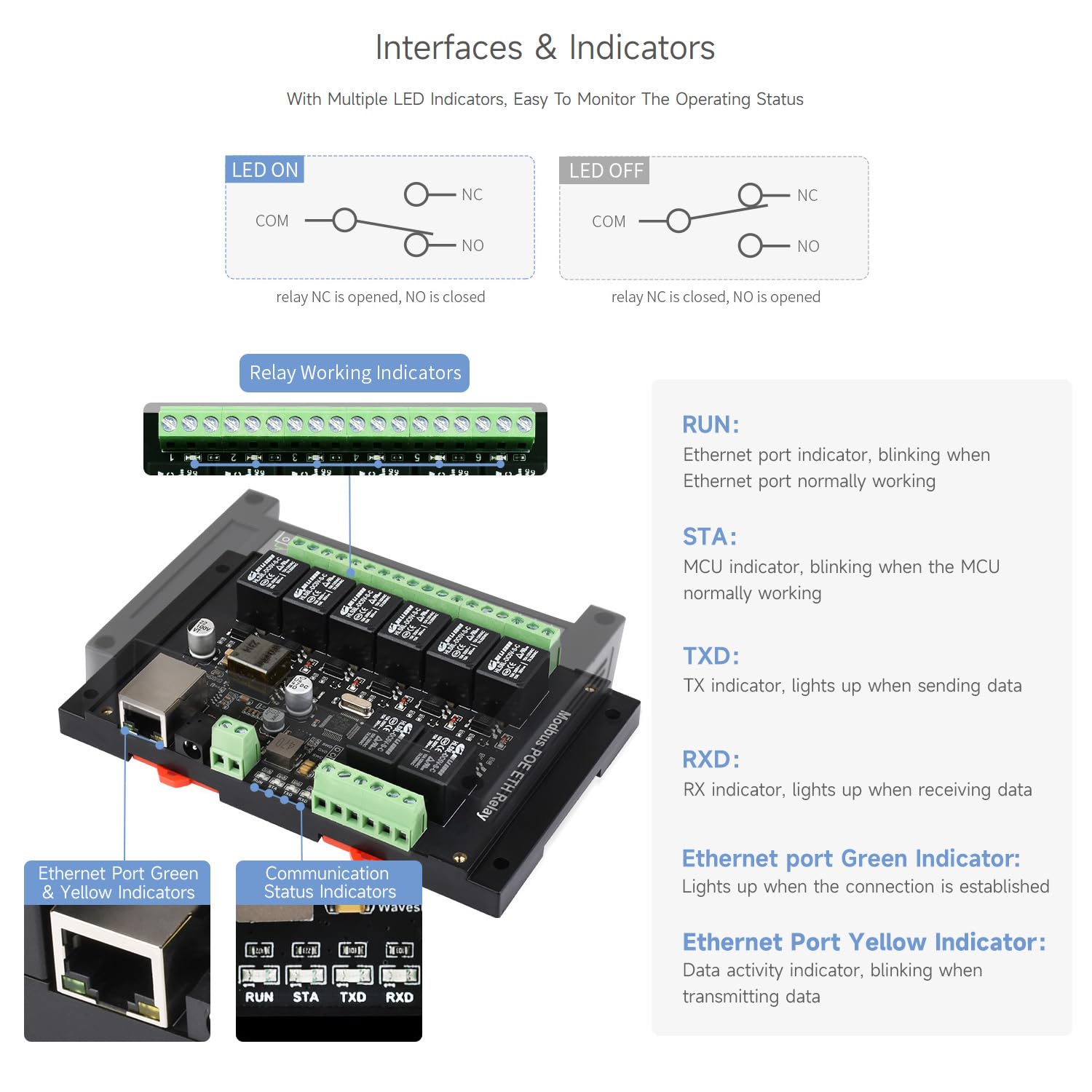 waveshare-8-kanal-ethernet-relais-modul-modbus-poe-hutschiene-10a image 5