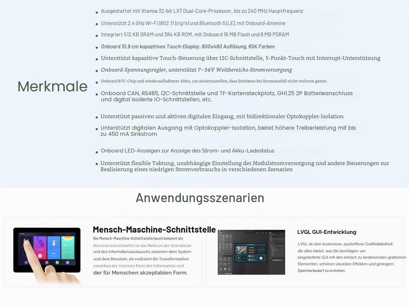 waveshare-esp32-s3-touch-lcd-4-3b-entwicklungsboard-4-3-zoll-touchscreen-mit-wi- image 3