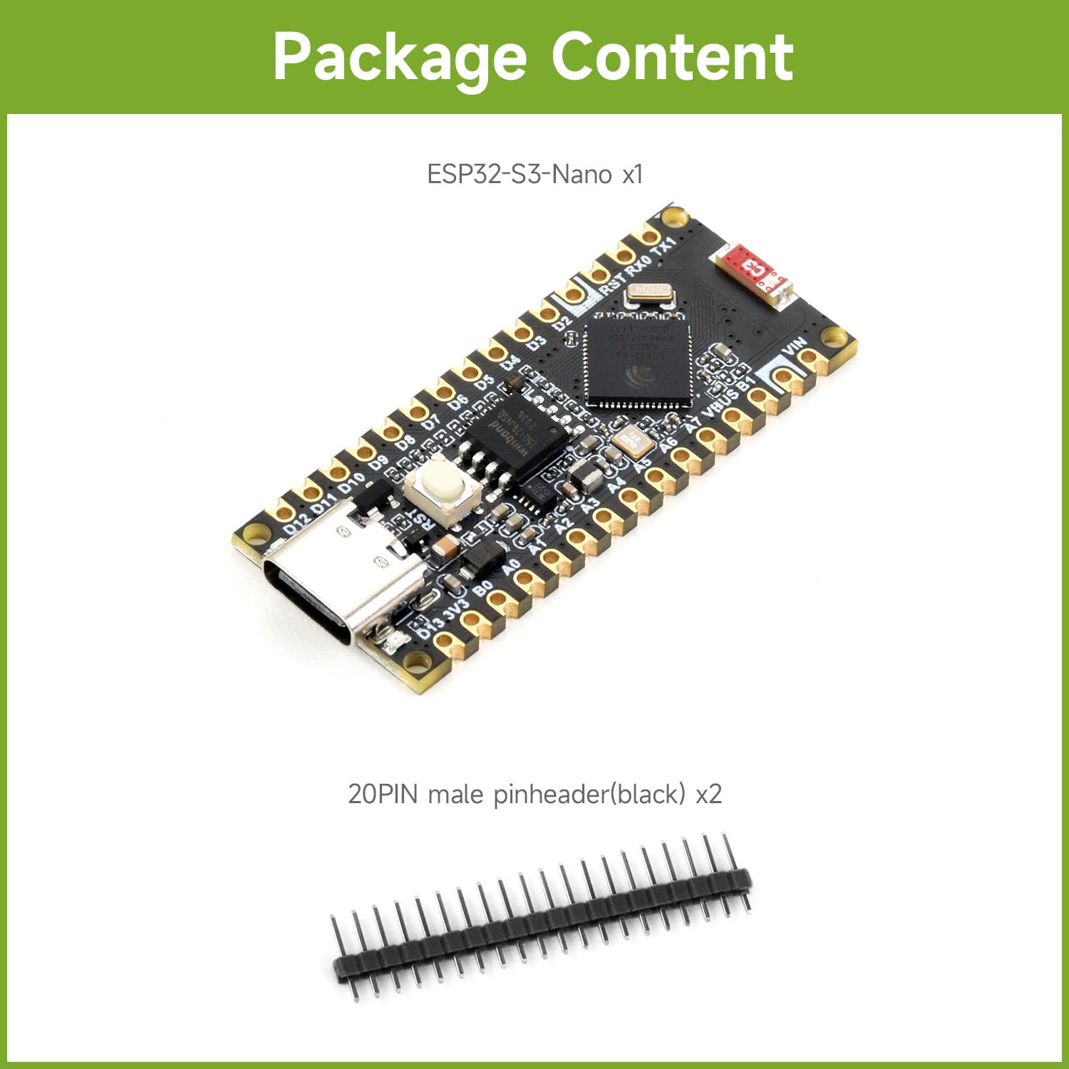 waveshare-esp32-s3-nano-entwicklungsboard-esp32-s3r8-ohne-header image 2